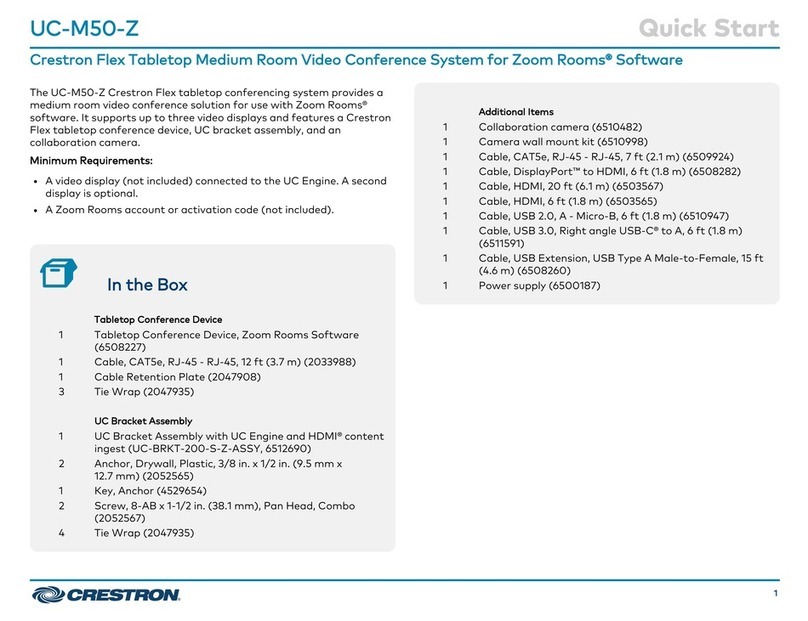 Crestron UC-M50-Z User manual