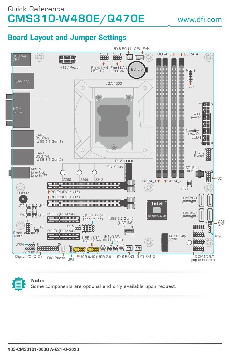 DFI CMS310-W480E User manual