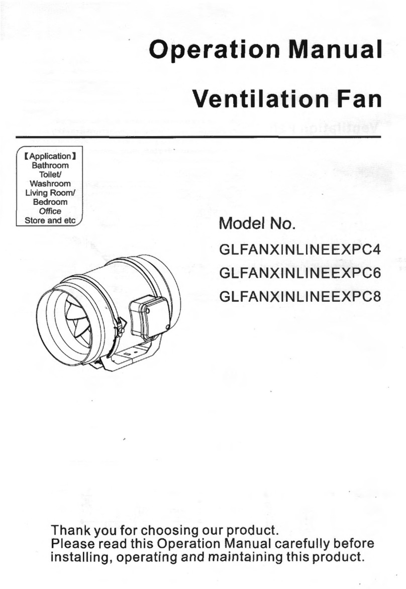 iPower GLFANXINLINEEXPC4 User manual