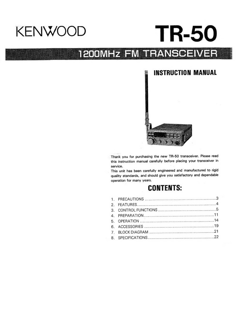 Kenwood TR-50 User manual