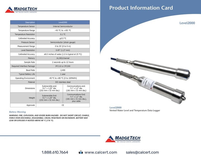 MadgeTech Level2000 User manual