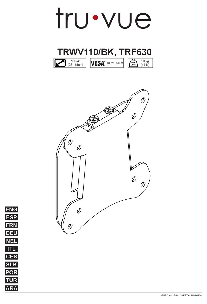 peerless-AV tru-vue TRWV110/BK User manual