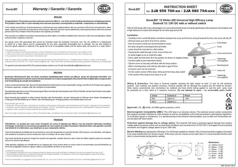 Hella DuraLED 2JA 959 700 Series User manual