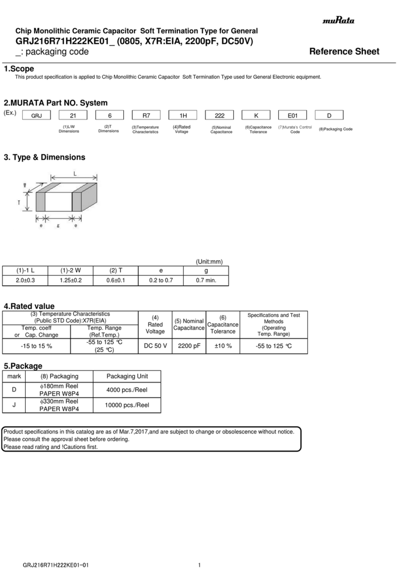 Murata GRJ216R71H222KE01 Series User manual
