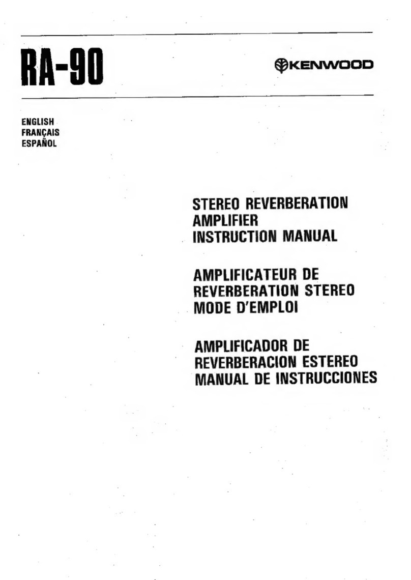 Kenwood RA-90 User manual Kenwood RA-90 User manual