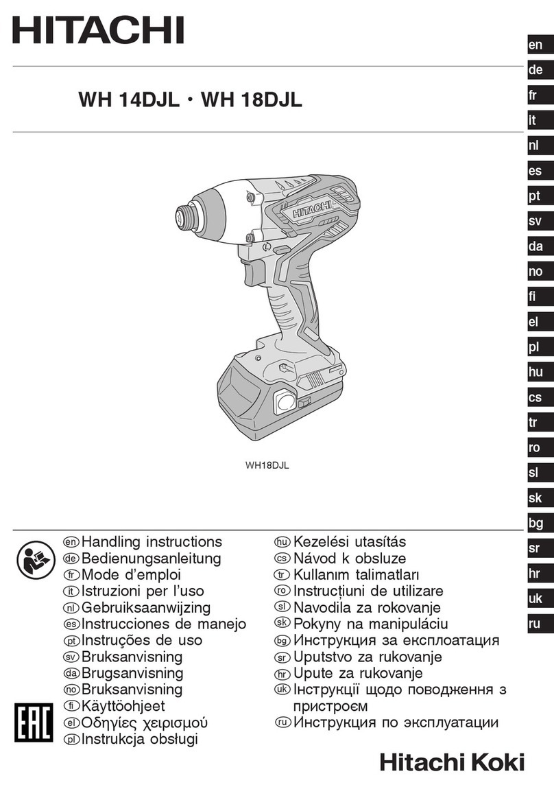 Hitachi WH 14DJL User manual Hitachi WH 14DJL User manual