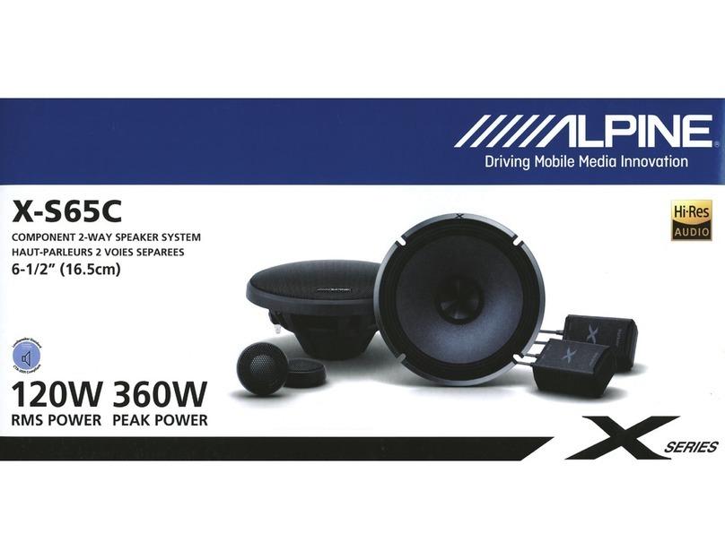 Alpine X Series User manual