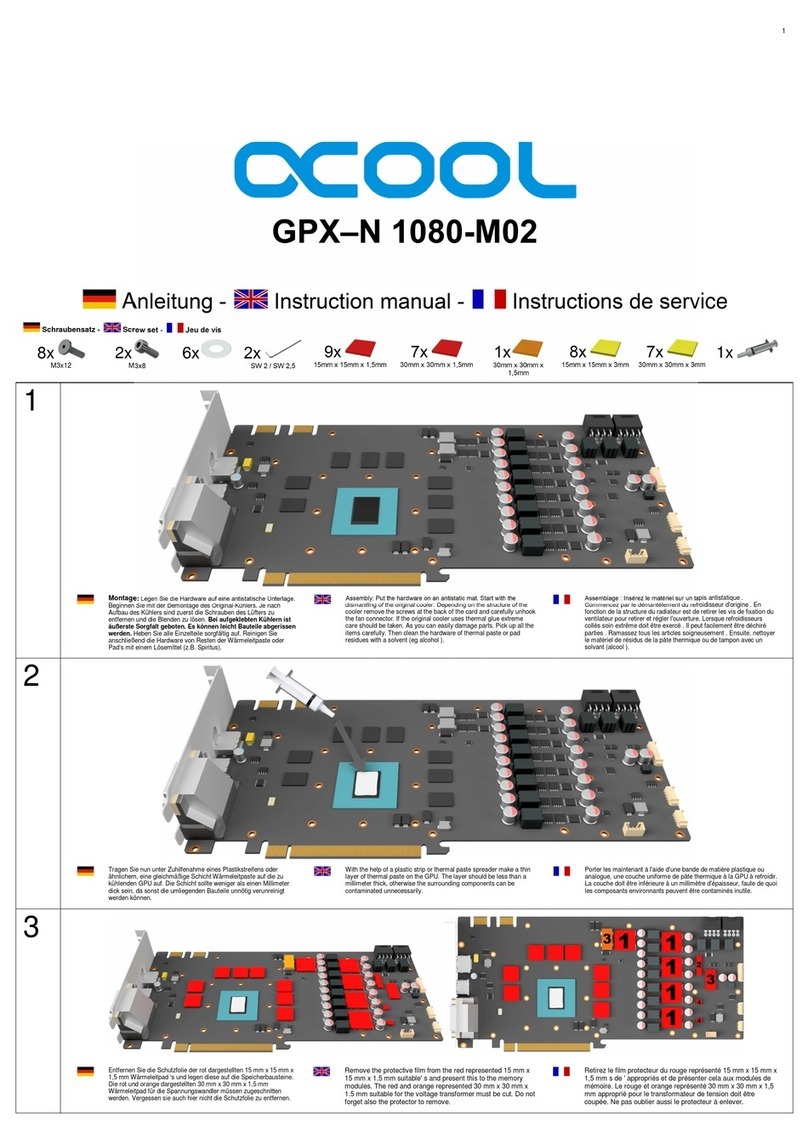 Alphacool GPX-N 1080-M02 User manual