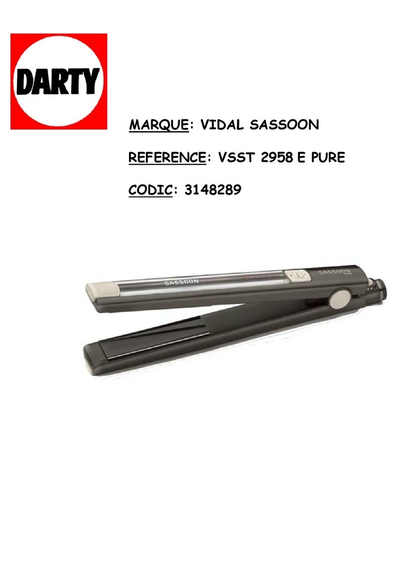 Vidal Sassoon VSST2958E User manual Vidal Sassoon VSST2958E User manual