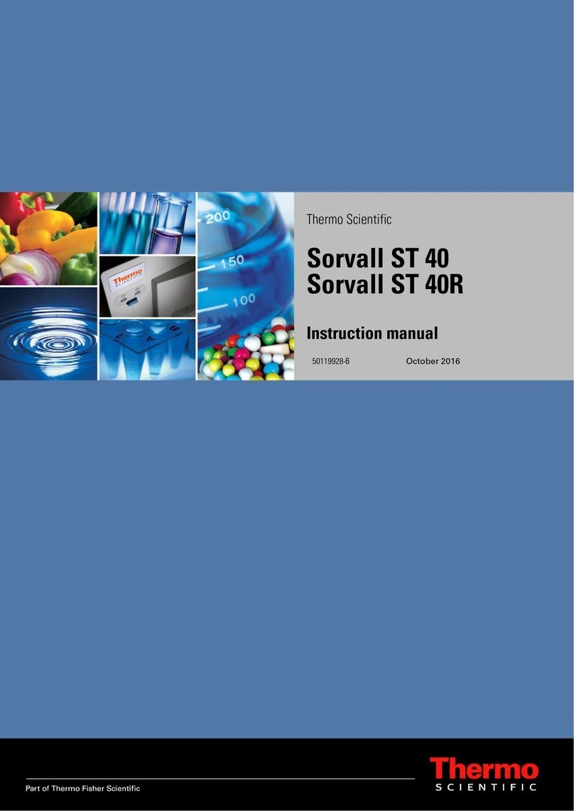 Thermo Scientific Sorvall ST40 User manual Thermo Scientific Sorvall ST40 User manual