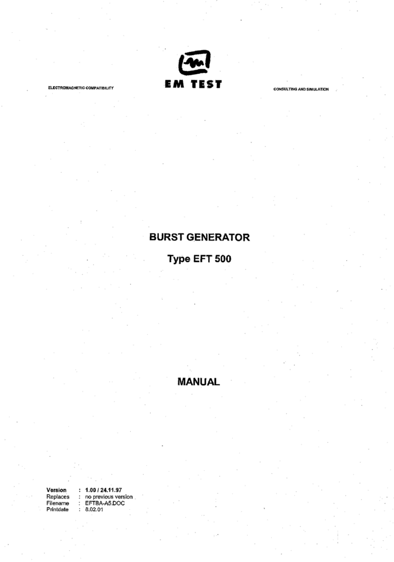 EMTEST EFT 500 User manual