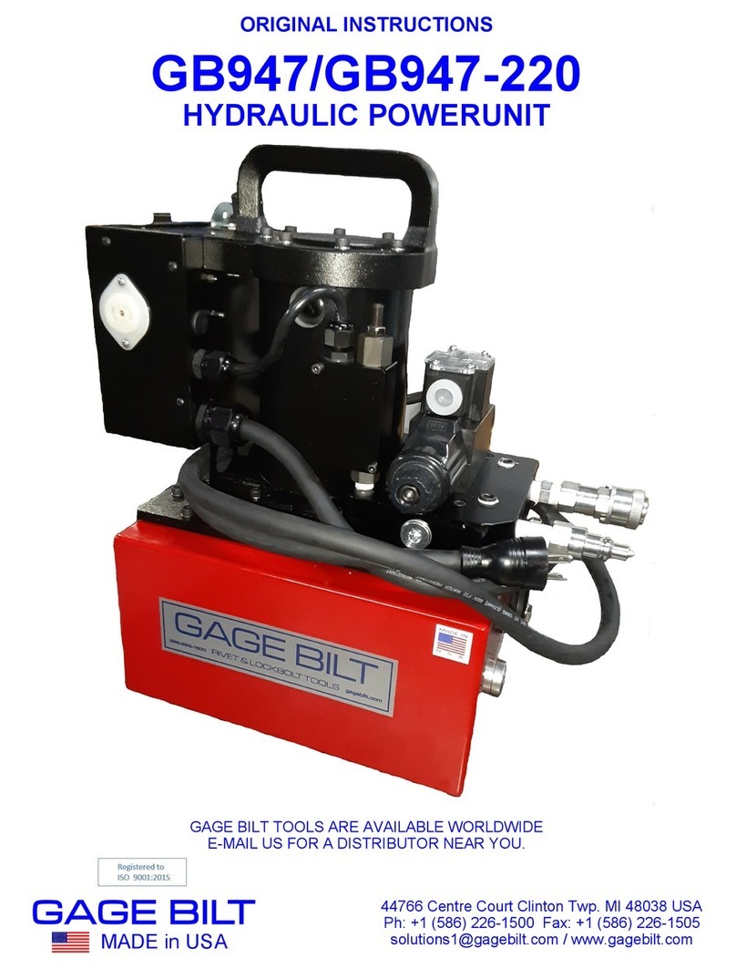 Gage Bilt GB947 User manual