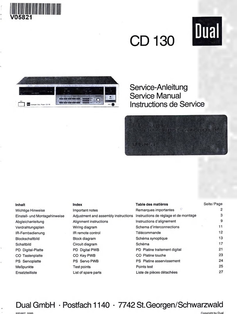 Dual CD 130 User manual