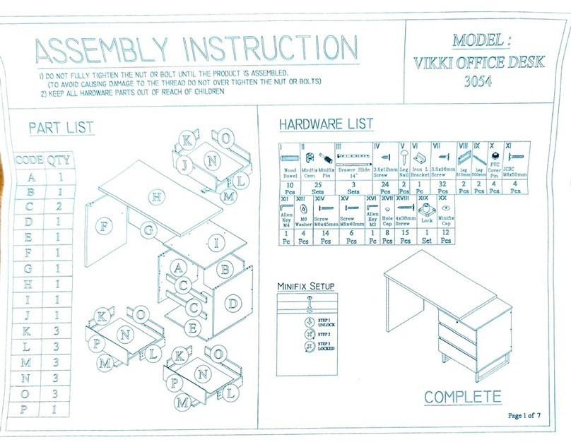 CDN VIKIKI OFFICE DESK 3054 User manual CDN VIKIKI OFFICE DESK 3054 User manual