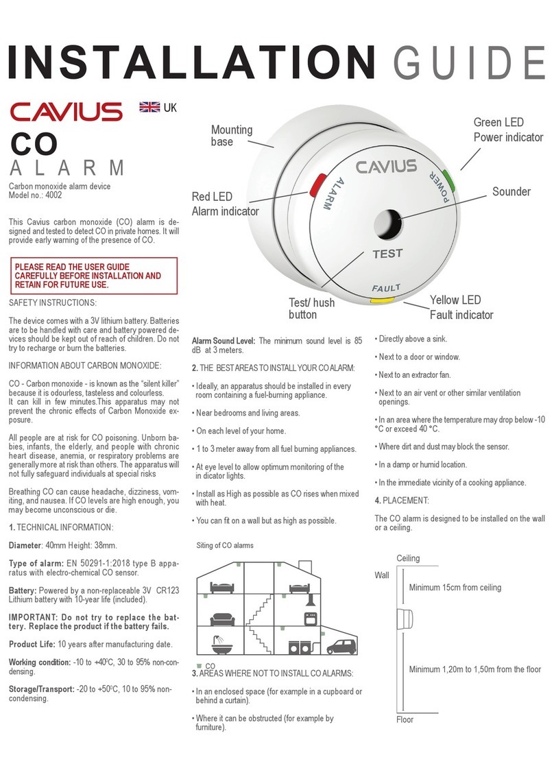 Cavius CO ALRM User manual