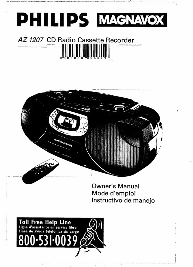 Philips AZ1207 owner's manual