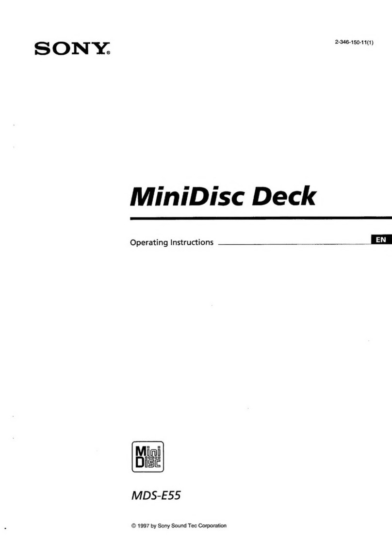 Sony MDS-E55 User manual