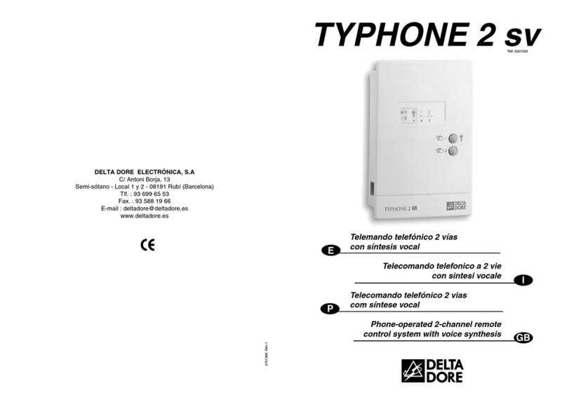 DELTA DORE TYPHONE 2 SV - GUIDE D User manual