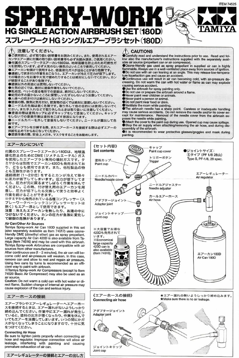 Tamiya SPRAY-WORK 180D User manual