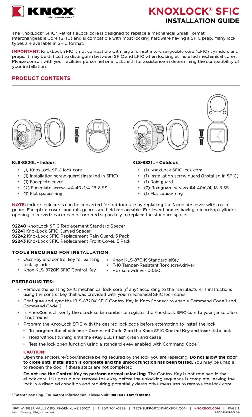 Knox KNOXLOCK SFIC User manual