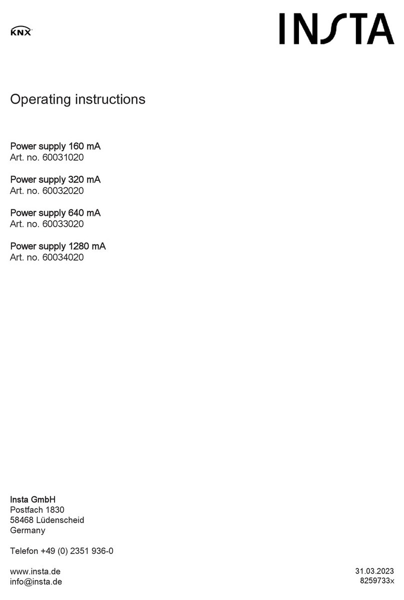 Insta 60031020 User manual