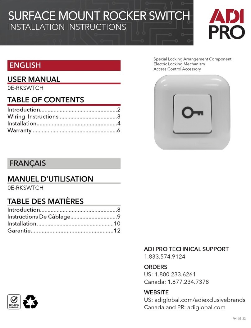 ADI PRO 0E-RKSWTCH User manual ADI PRO 0E-RKSWTCH User manual