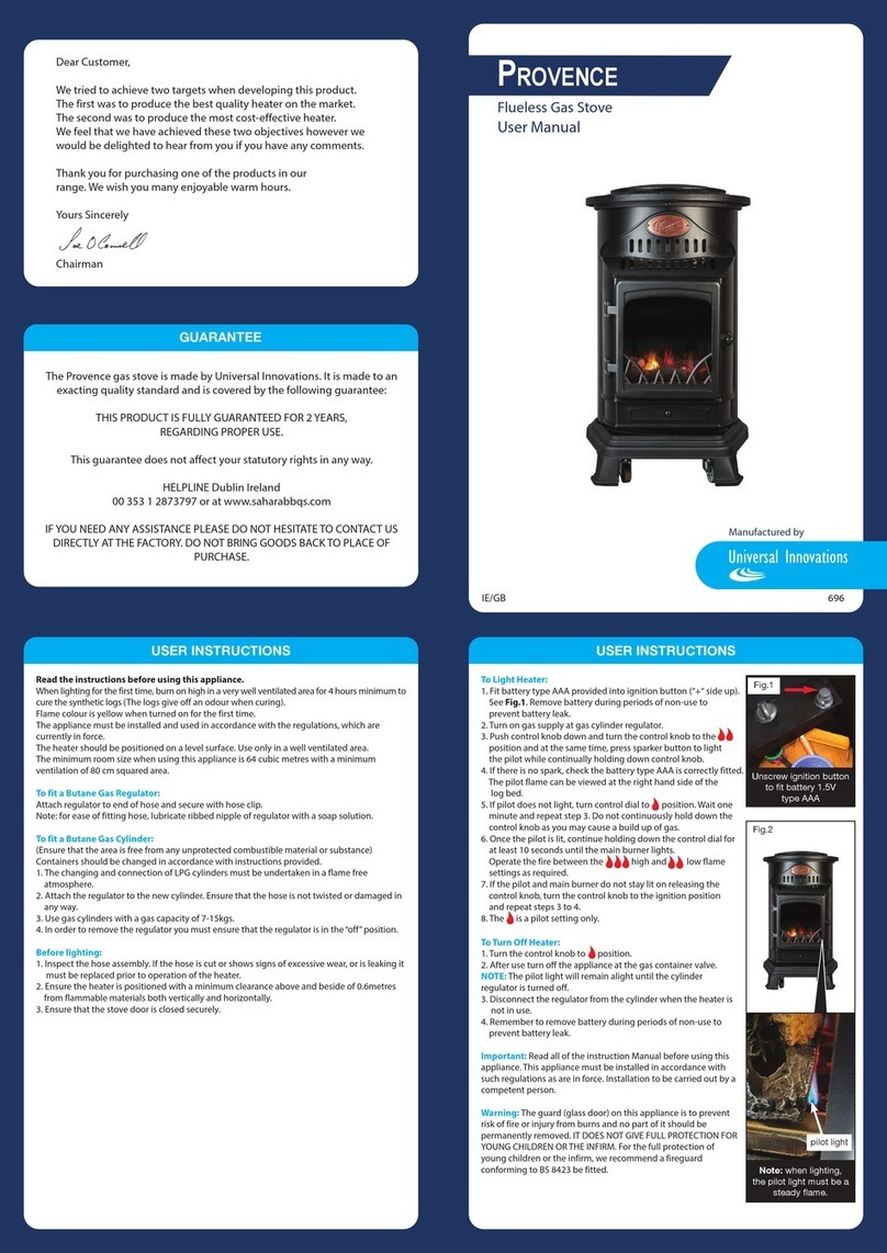 Universal Innovations PROVENCE User manual Universal Innovations PROVENCE User manual