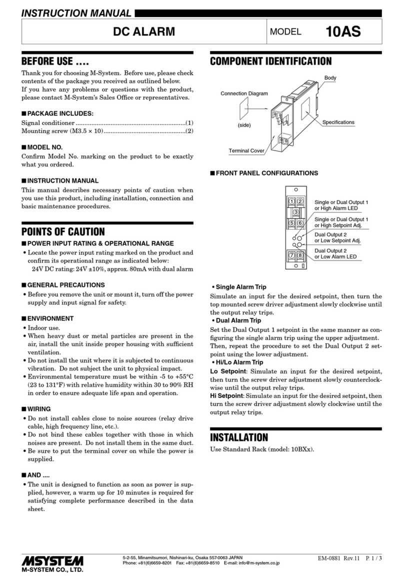 M-system 10AS User manual