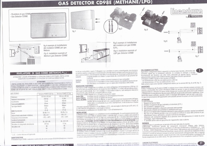 Tecnogas LINEASICURA CD98E User manual