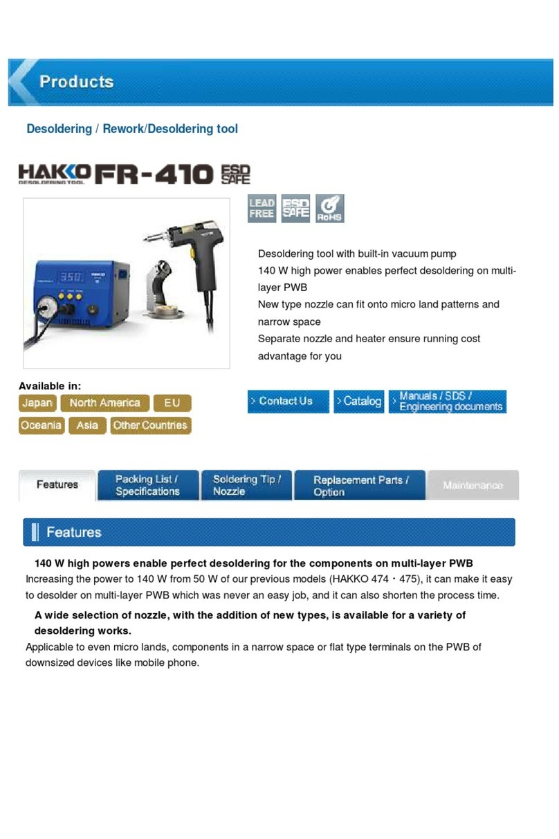Hakko Electronics FR-410 User manual