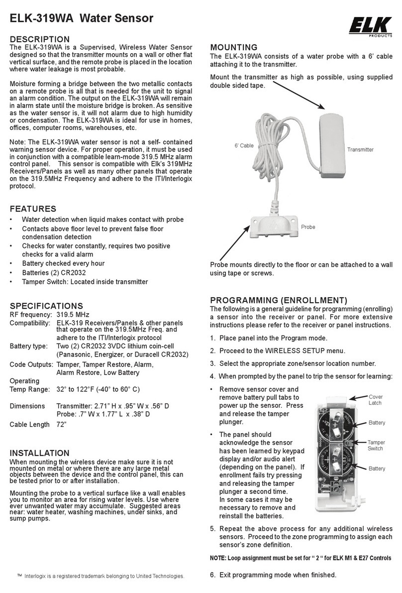 Elk Products ELK-319WA User manual