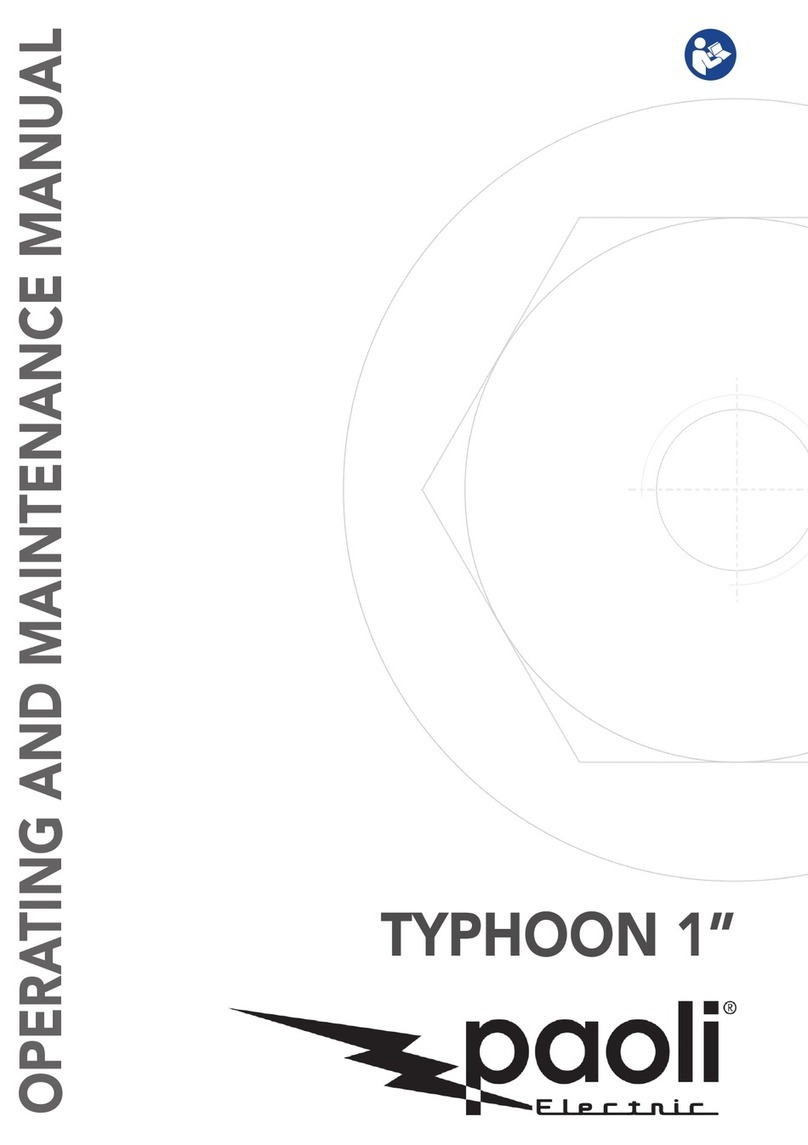 Paoli TYPHOON 1" Operating instructions