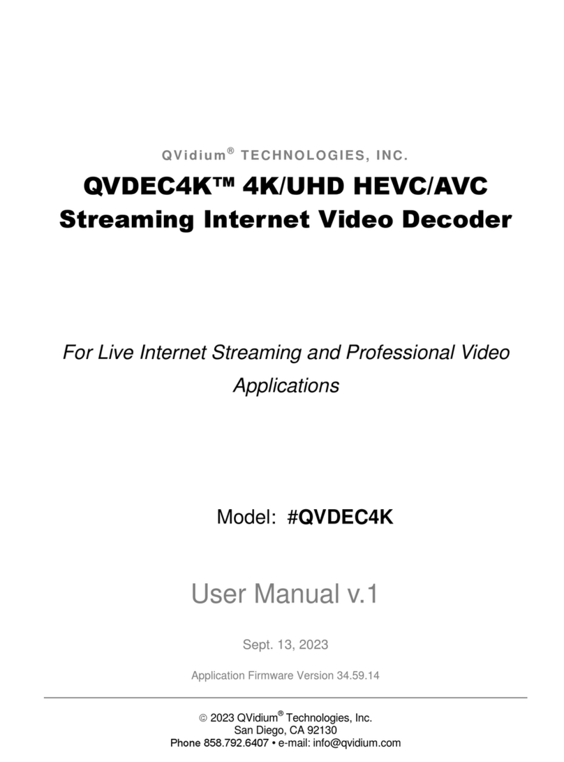 Qvidium QVDEC4K User manual