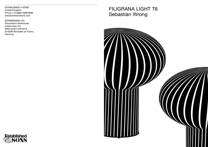 Established & Sons FILIGRANA LIGHT T6 User manual Established & Sons FILIGRANA LIGHT T6 User manual