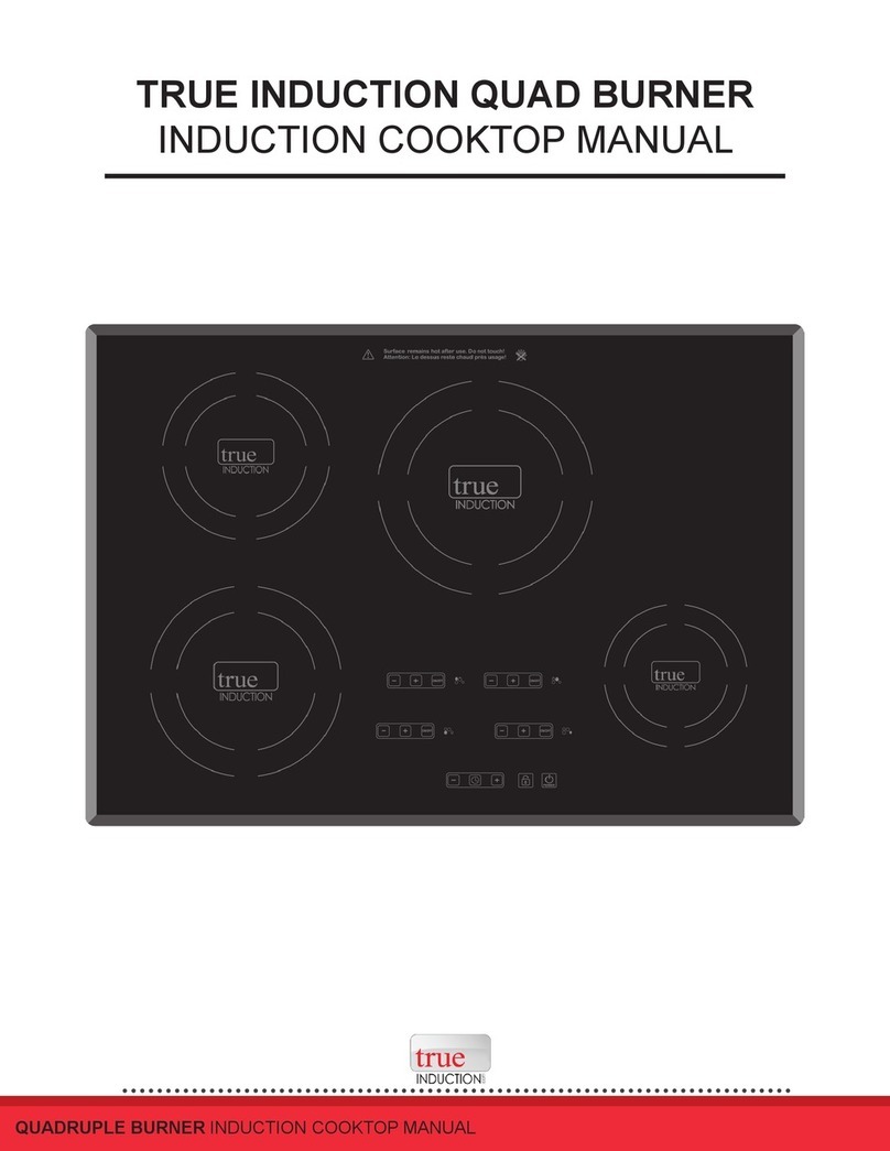 True Induction QUAD BURNER User manual True Induction QUAD BURNER User manual