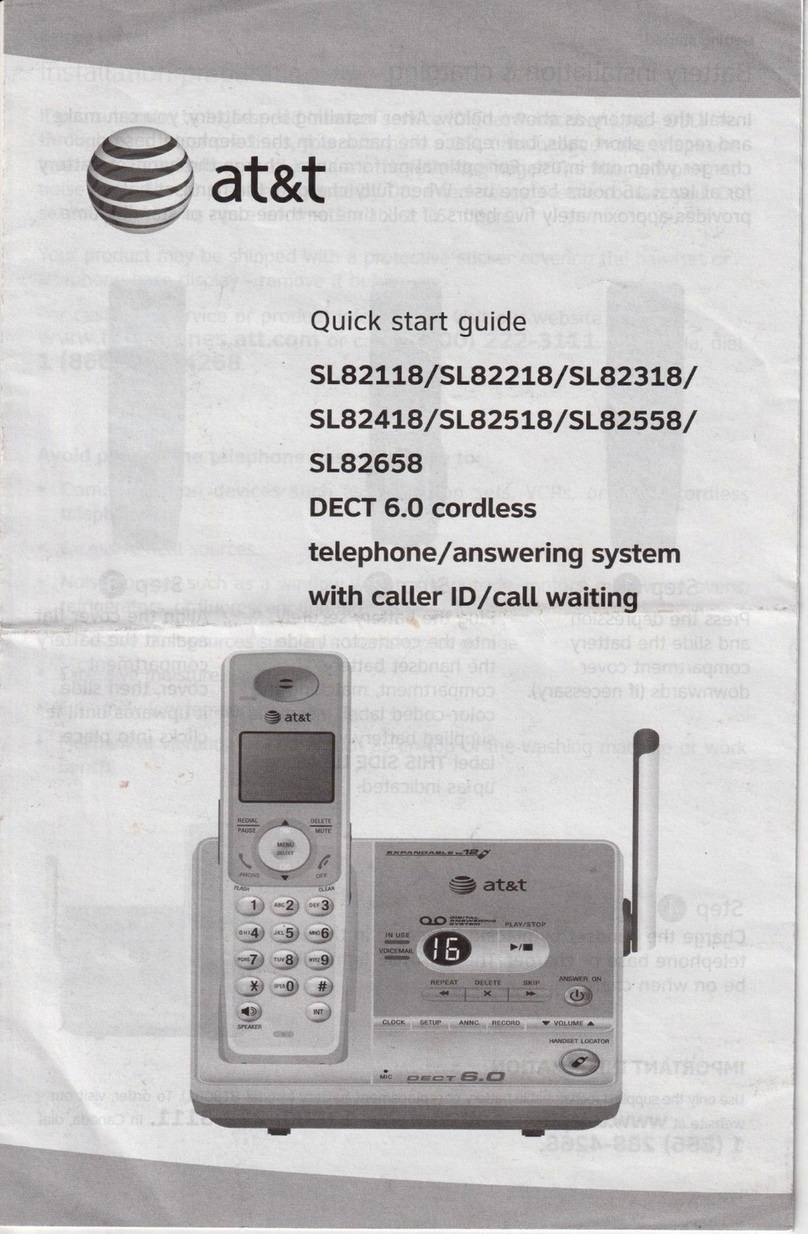 AT&T SL82118 User manual
