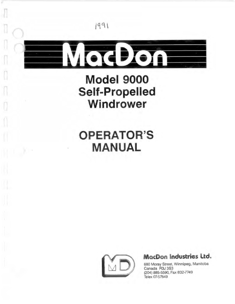 MacDon 9000 User manual