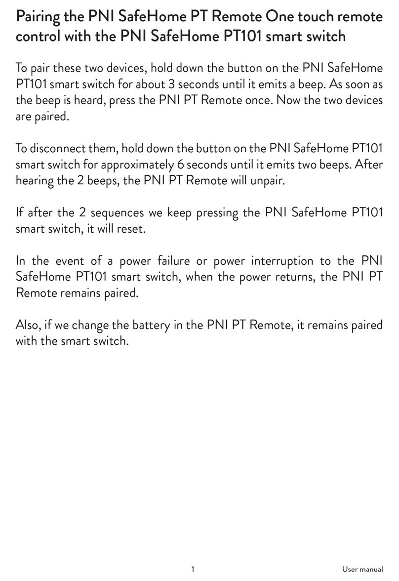 PNI SafeHome PT Remote One User manual