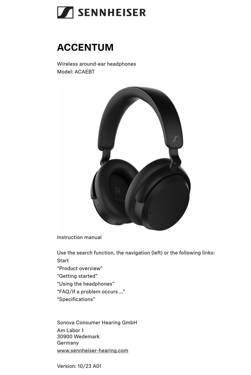 Sennheiser ACCENTUM User manual Sennheiser ACCENTUM User manual