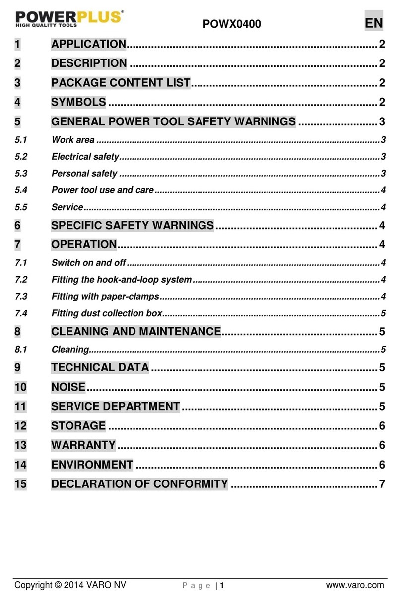 Powerplus POWX0400 User manual