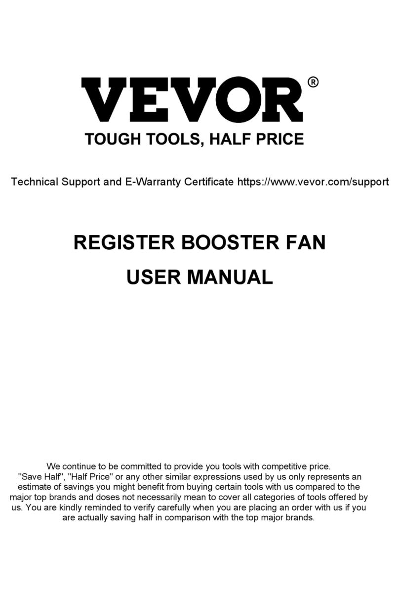 VEVOR REGISTER BOOSTER FAN User manual