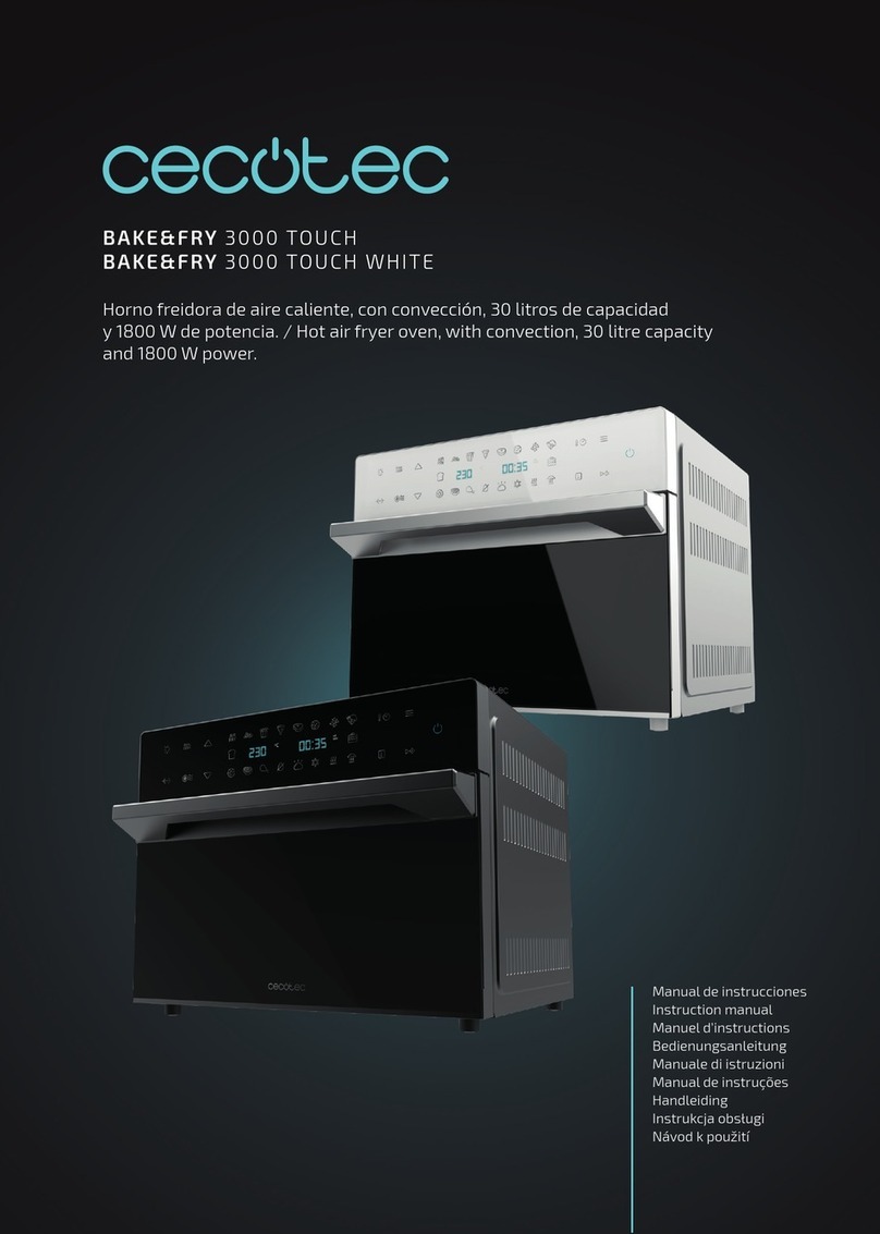 cecotec BAKE&FRY 3000 TOUCH User manual