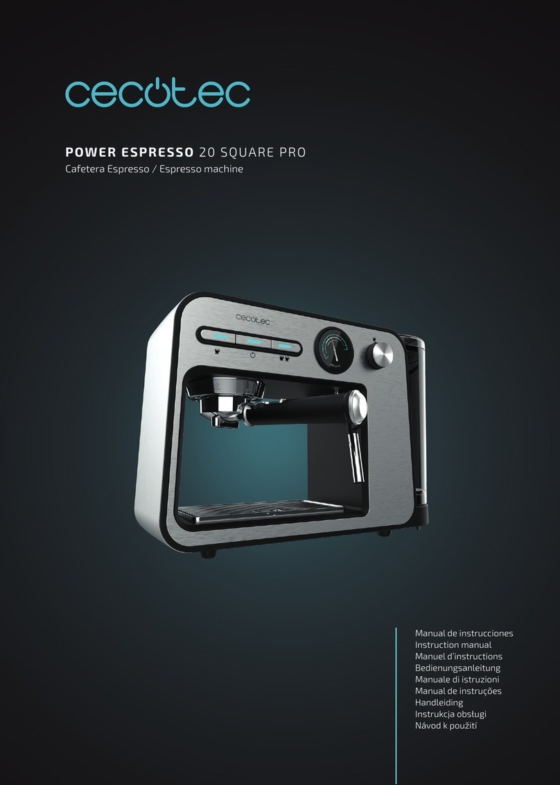 cecotec POWER ESPRESSO 20 SQUARE PRO User manual