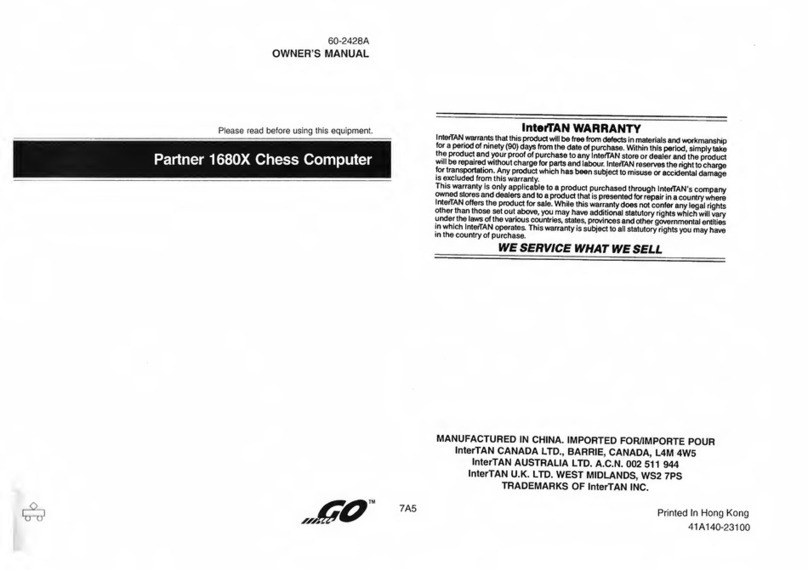 Go Partner 1680X User manual