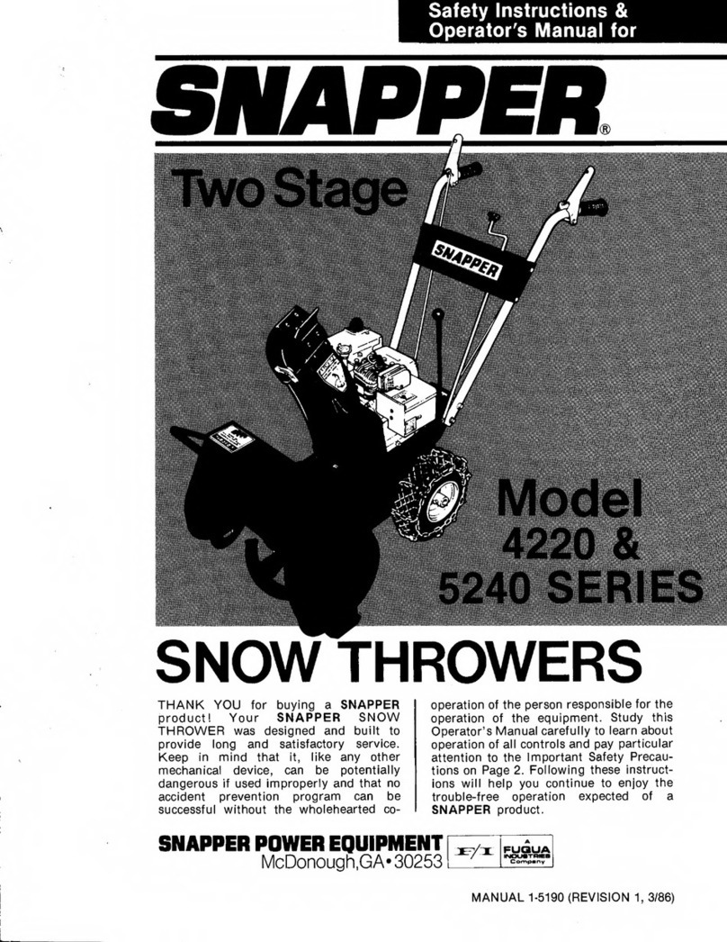 Snapper 4220 Series Operation and maintenance manual