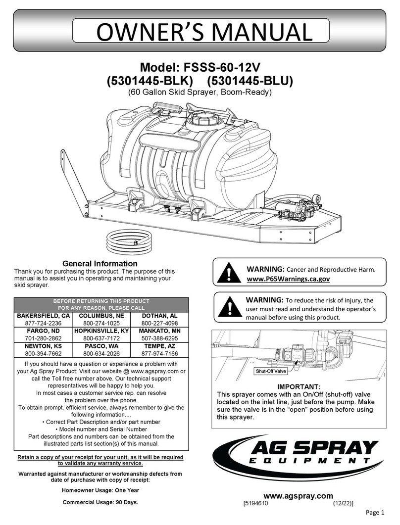 AG SPRAY FSSS-60-12V User manual