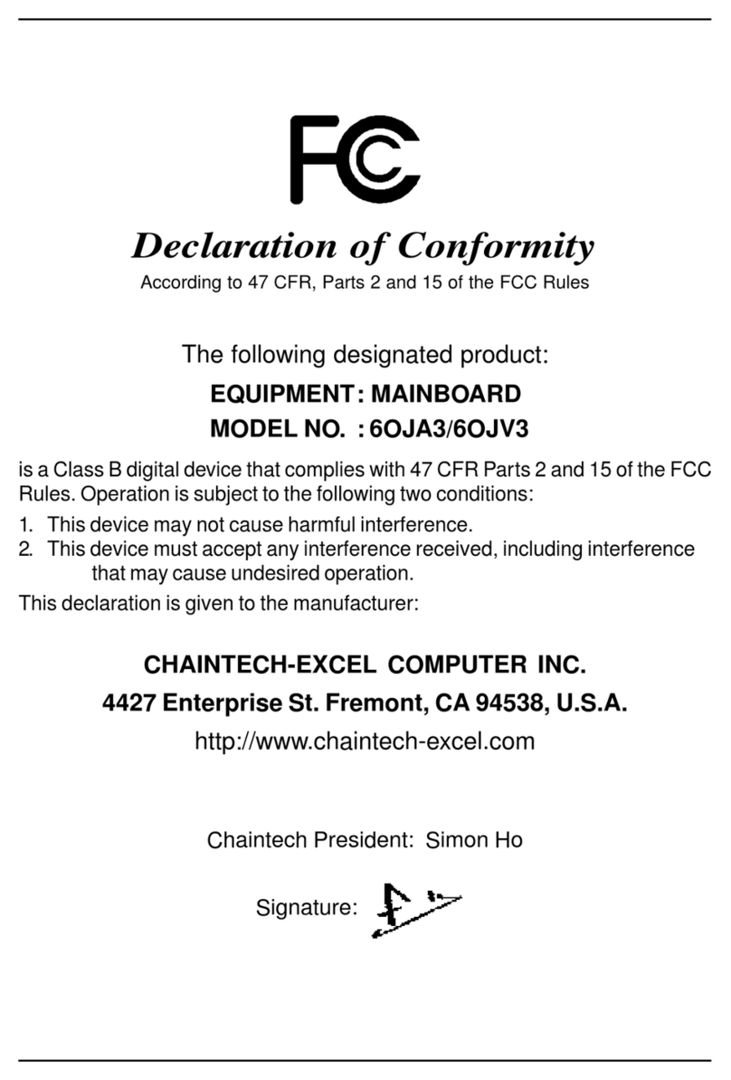CHAINTECH 6OJA3 User manual CHAINTECH 6OJA3 User manual
