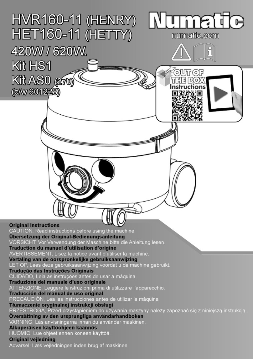 Numatic 270 User manual