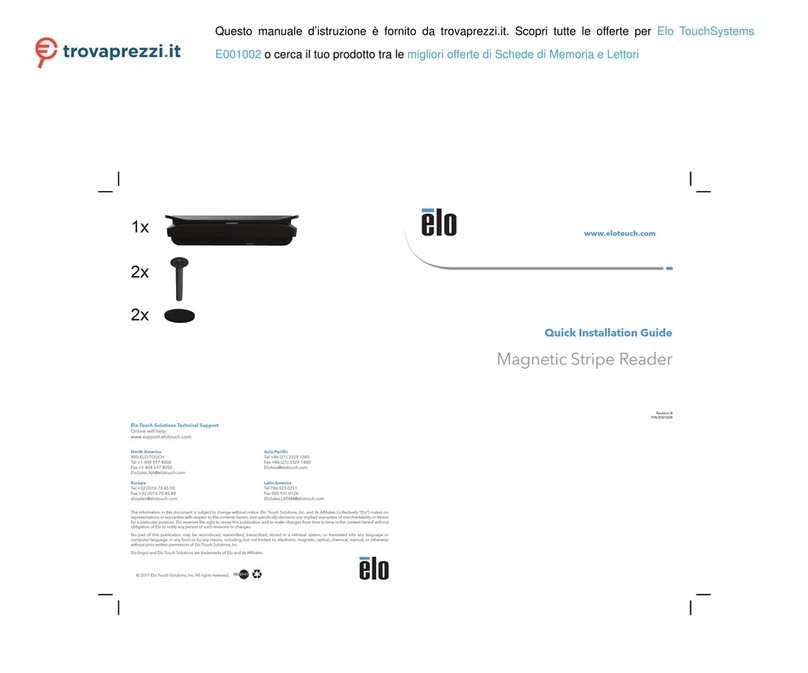 Elo TouchSystems E001002 User manual Elo TouchSystems E001002 User manual