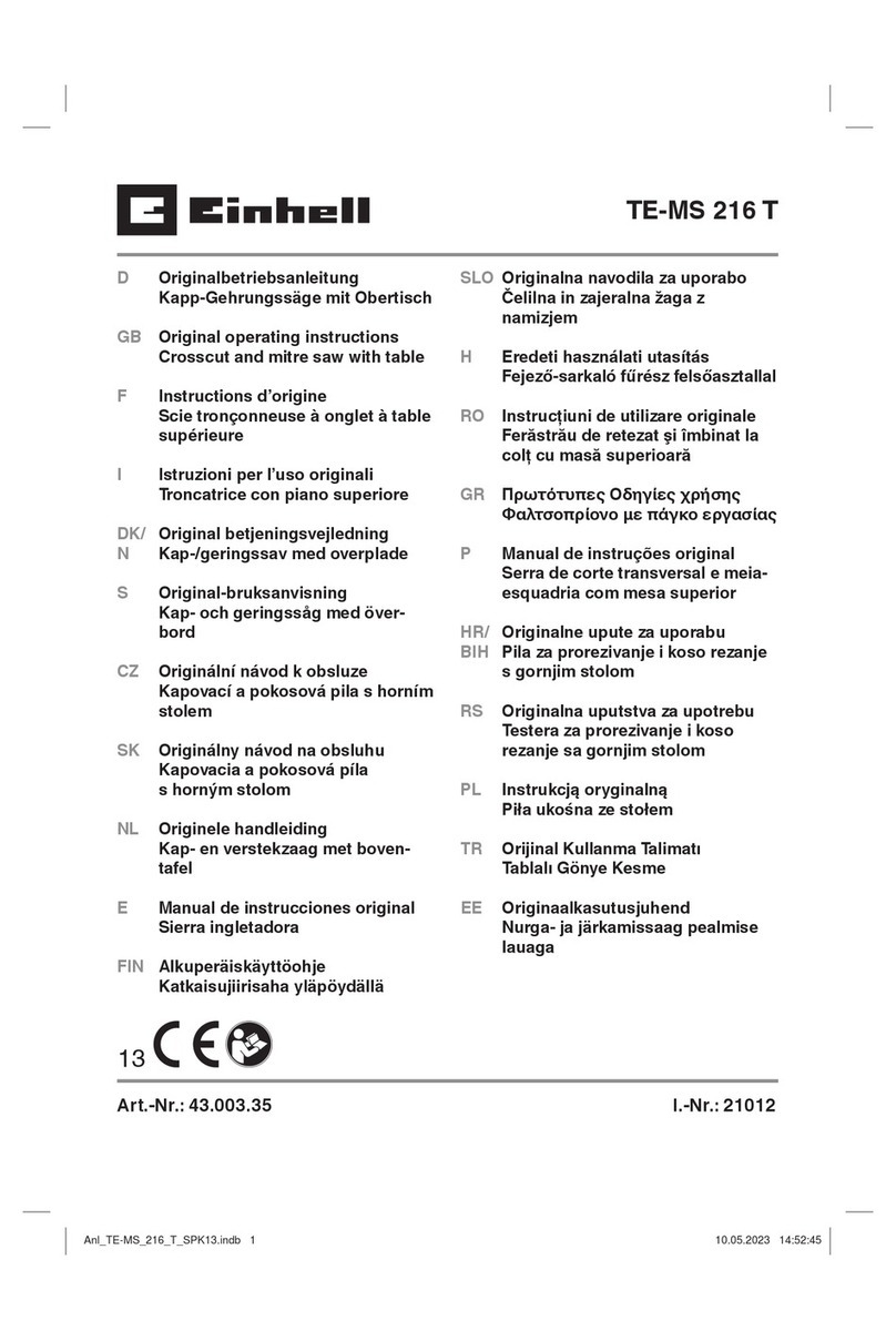 EINHELL TE-MS 216 T User manual